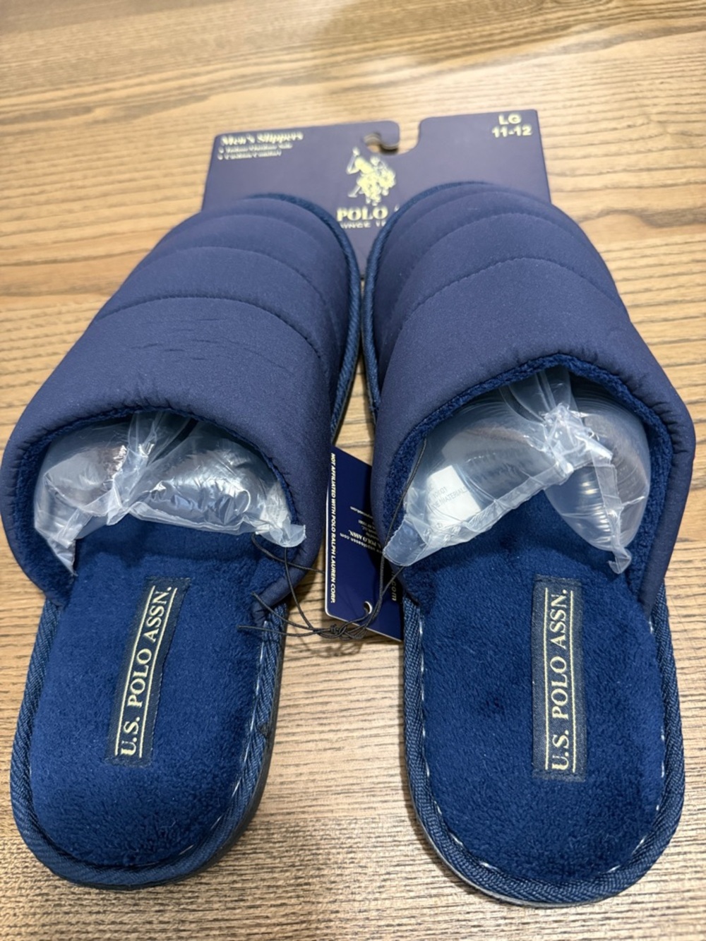 U.S. Polo Assn. Men's Puffer Slipper Size 11/12
